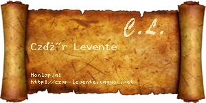 Czár Levente névjegykártya