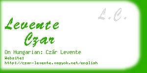 levente czar business card
