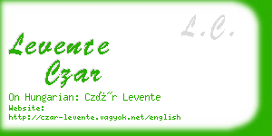 levente czar business card